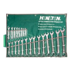 HONITON Sada očkoplochých klíču vyhnutých 22 dílu | 6-32 mm, textilní obal