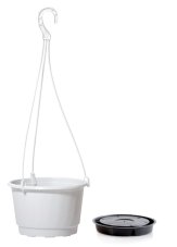 Kvetináč závesný PRO s hákem a vkladem 27 cm - barva: bílá