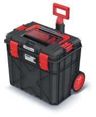 Kufr na náradí s transp. kolečky X BLOCK ALU LOG černý 546x380x510 mm - barva: černá