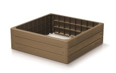 Vyvýšený záhon BASE WOODY 75,6 cm - barva: naturo
