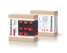 Závesný panel ORDERLINE s 8 boxy na náradí+sada háčku BINEER - 780x130x395 mm