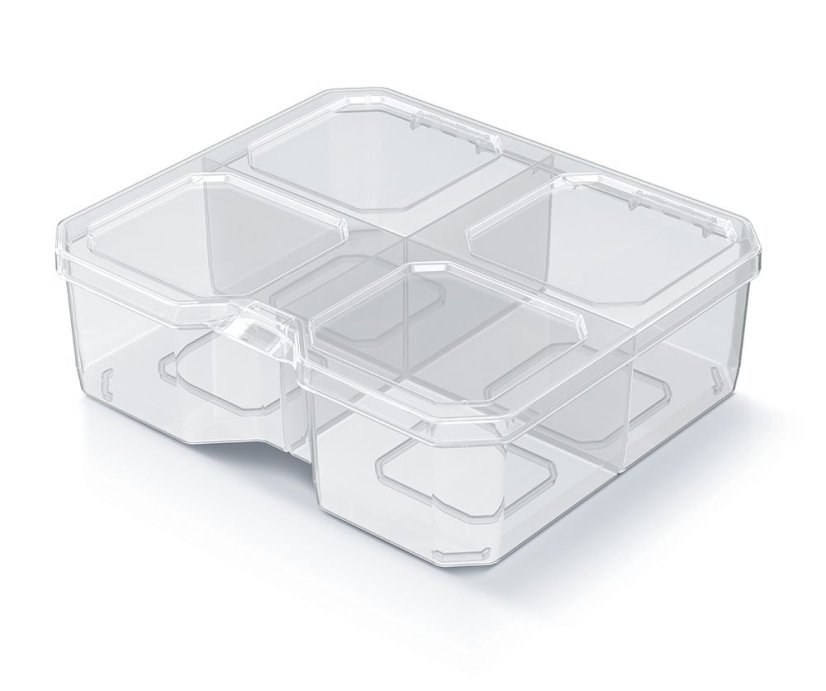 Organizér SQR box 15,6x14,0x5 cm - barva: bezbarvá
