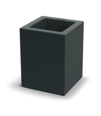 Květináč GENECA SQUARE 34 cm - barva: tmavě šedá