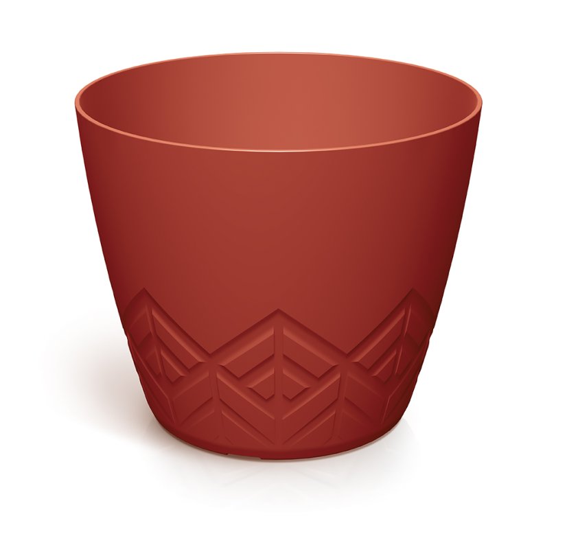 Květináč ARECO 17,8 cm - barva: retro červená