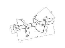 Spojovací element pracovní desky M6x65mm