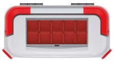 Kufr na náradí s kov. držadlem SMART 500x251x243 mm - barva černá s šedým víkem