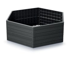Vyvýšený záhon BASE WOODY 148 cm - barva: antracit