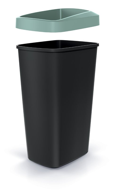 Odpadkový koš COMPACTA Q DROP - objem: 45 l, barva: světle zelená