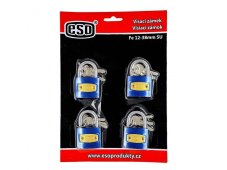 Sada 4 ks visacích zámku 38mm 12 kl. na stejný uzáver "SU" [BLI] ESO