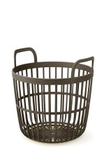 Koš s uchy ZOE BASKET WOOD 41,9 cm - barva: káva