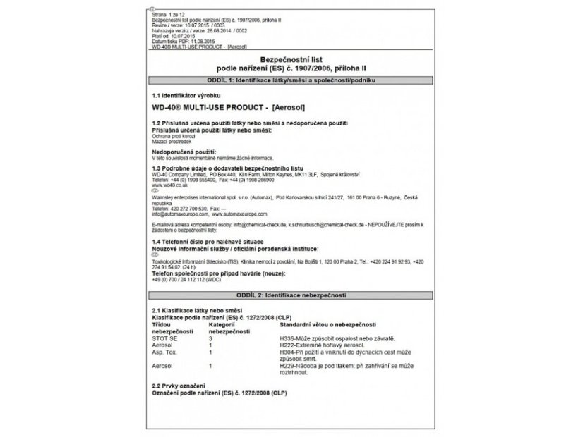Mazadlo WD-40 100ml