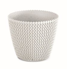 Květináč SPLOFY WOOD 15,7 cm - barva: bílá