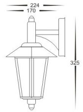 Svetlo zahradní lampa NORIMBERK stalaktit na zeď kolmé - venkovní osvetlení