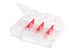 Plastový organizér 10 prihrádek (prepážky) NORT 195x155x35 mm - barva: transparentní