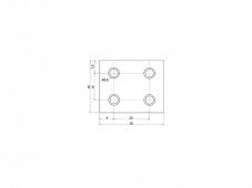 Spojovací plech dvojitý 40x30x2 mm BZn