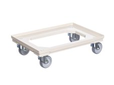 PK Group Vozík pod prepravky 4 otočná gumové kolečka 100 mm béžový