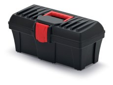 Plastový kufr na nářadí CALIBER 400x200x186 mm - barva: černá