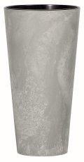 Květináč TUBUS SLIM BETON EFFECT s vkladem 40 cm - barva: šedá