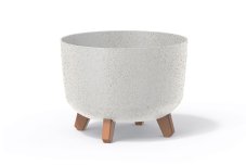 Kvetináč GRACIA STANDARD ECO WOOD 33,9 cm - barva: bílá ECO