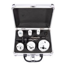 XTLINE Sada vykružovacích bimetalových korunek 9 dílů | 19-57 mm, hliníkový box