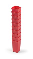 Sada 10 plastových boxů na nářadí TAGER BOX 5x5x9,7 cm, červené