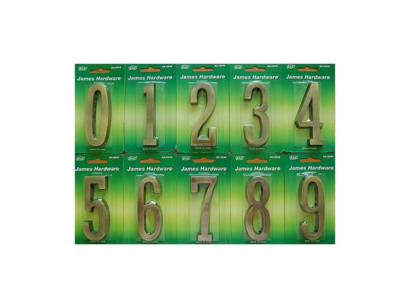 Číslice "0" 100mm BRONZ