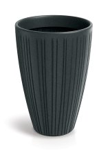Květináč FERO ROUND HIGH 40 cm - barva: olověná