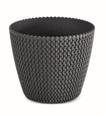 Květináč SPLOFY WOOD 15,7 cm - barva: antracit