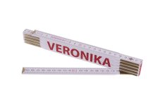 Metr skládací 2m VERONIKA (PROFI,bílý,drevo)