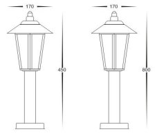 Svetlo zahradní lampa NORIMBERK stojatá - venkovní osvetlení