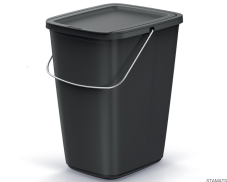 Odpadkový koš COMPACTA Q FLAP BASIC - objem: 9l, barva: recyklovaná černá