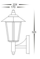 Svetlo zahradní lampa NORIMBERK stalagmit na zeď kolmé - venkovní osvetlení