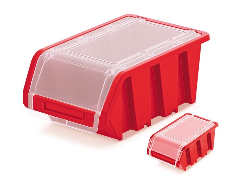 Plastový úložný box uzavíratelný TRUCK PLUS 155x100x70 mm - barva: červená Plastový úložný box uzavíratelný TRUCK PLUS 155x100x70 mm - barva: červená
