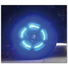 LED ventilek Svítící ( čepička ) modrý na auta, motorky a kola