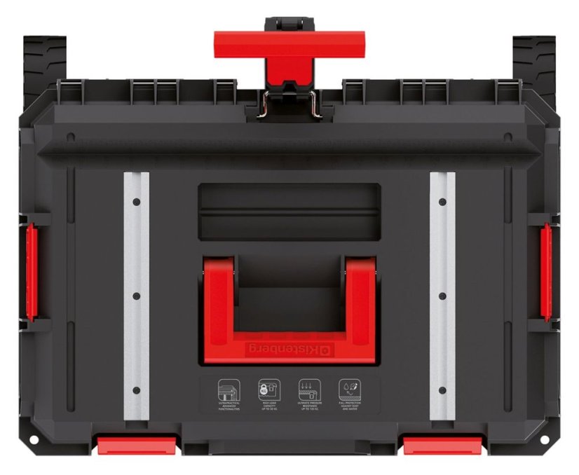 Kufr na nářadí s transp. kolečky X BLOCK TECH 546x380x510 mm - barva: černá