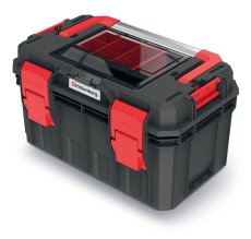 Kufr na náradí s organizérem ve víku, kov. držadlo S BLOCK ALU LOG 450x280x264 mm