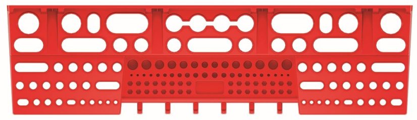 Držák na nářadí BINEER SHELFS 580x158 mm - barva: červená
