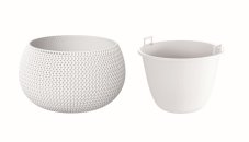 Kvetináč SPLOFY BOWL s vkladem 37 cm - barva: bílá
