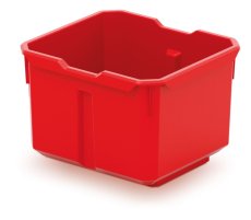 Sada 4 plastových boxu na náradí X BLOCK BOX 157x140x210 mm - barva: černá/červená