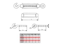Napínák lana M10x150mm/230kg